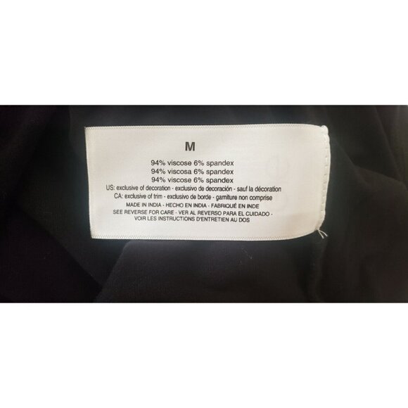 NWT SAM EDELMAN LAYLA POPLIN CUFF W/BUTTON BLACK KNIT TOP SZ M - Picture 11 of 11